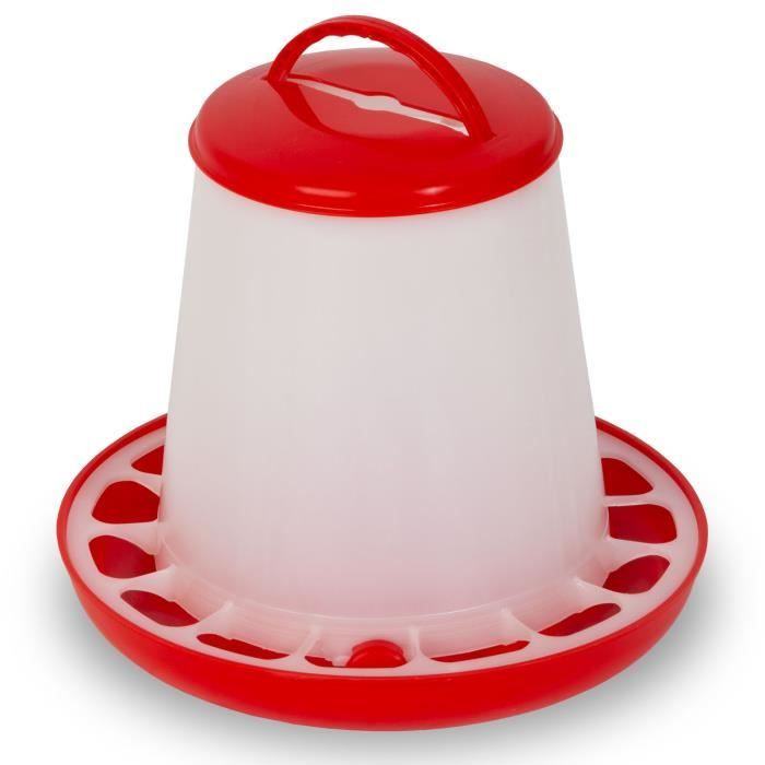 Comparer les prix de Distributeur automatique de nourriture pour volailles - EBERTH - Capacité 1,5 kg - Mangeoire - Exploitation Agricole - 3 à 5 poules