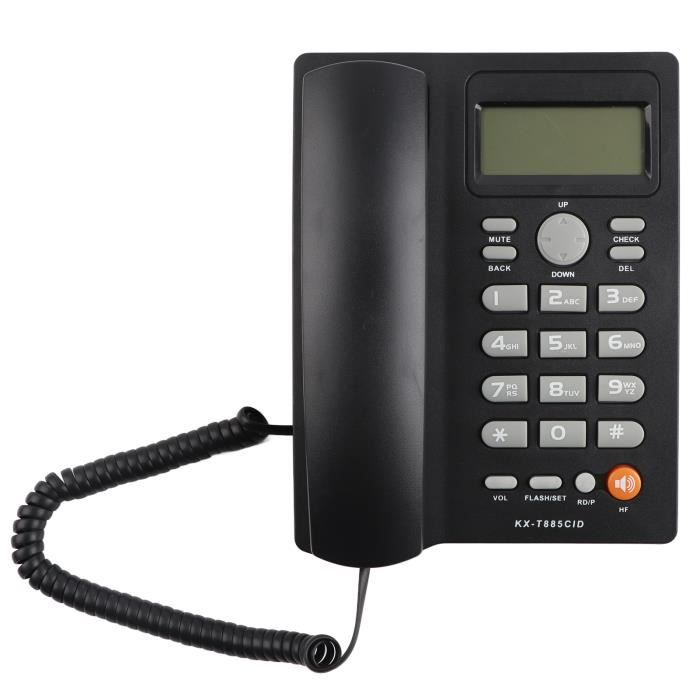 Téléphone Fixe Répondeur Enregistreur Mains Libres Pour Maison/Bureau/Hôtel KIT