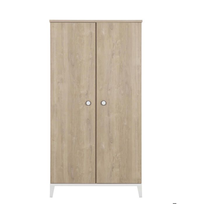 lit bebe 70x140 commode a langer 3 tiroirs armoire 2 portes naturel l 74 h 84 p 145 decor marron marcel made in france cdiscount puericulture eveil bebe