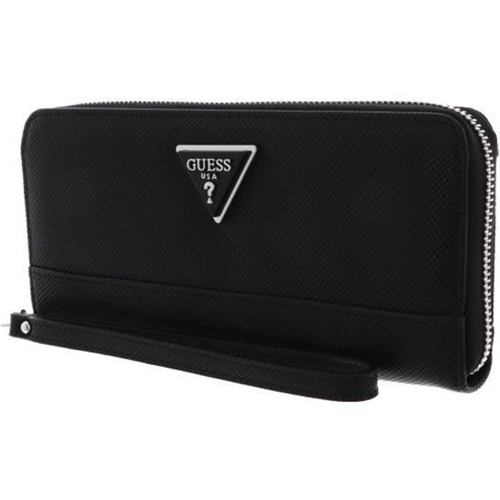 Porte-Monnaie GUESS Anning S - Noir - Petit Modèle Zip Around - Neuf Avec Étiquettes