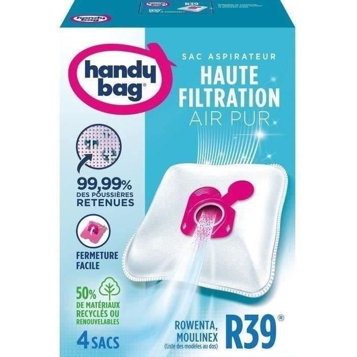 Sacs aspirateurs Handy bag® R39® Rowenta 4 sacs - vue 2