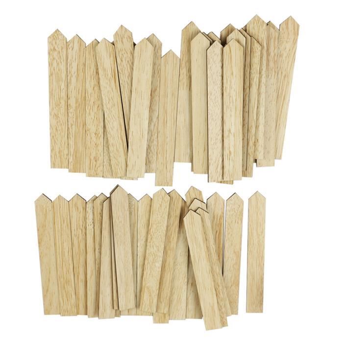Étiquettes De Jardin En Bois Cultivea – 60 Étiquettes Naturelles Réutilisables + Crayon Double Pointe – Pour Potager, Semis, Plantes Aromatiques