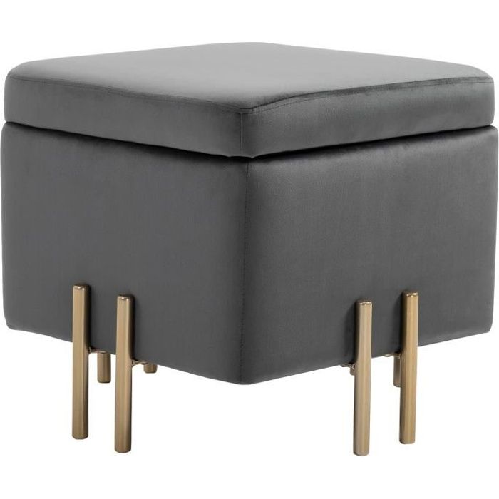 GOPLUS Tabouret Rangement en Bois de Forme Hippopotame Amusant Repose-Pieds de Tissu en Su/ède Confortable avec Pieds en Plastique et Espace de Stockage /à Rabat Multifonction Portable pour Enfants