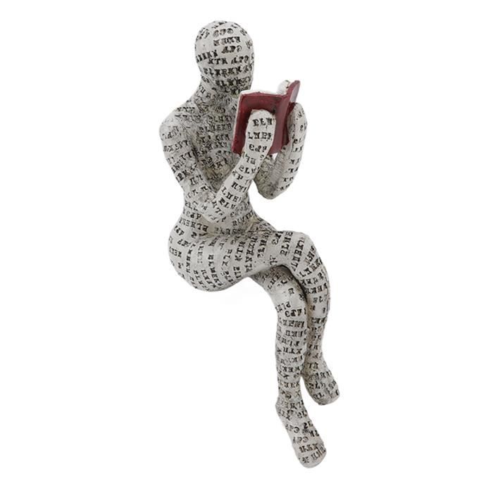 HURRISE Figurine de femme lisant Figurine de femme de lecture en résine,  moulage de pâte à papier innovant, luminaire decoration - Cdiscount Maison