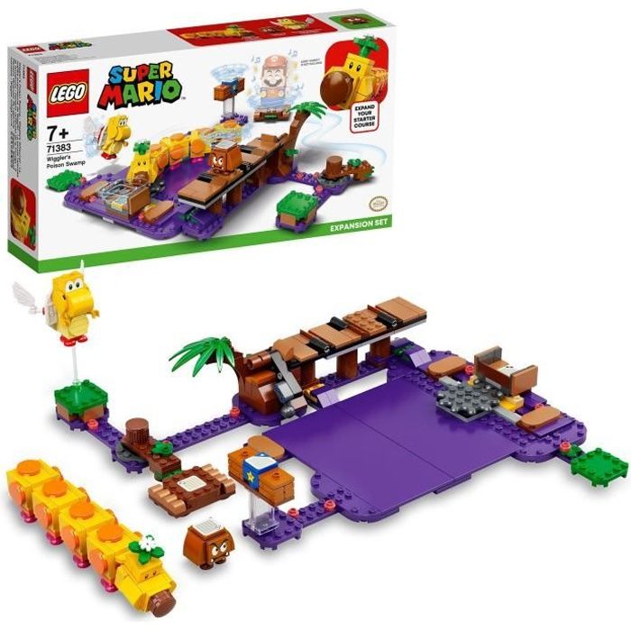 LEGO® Super Mario™ 71383 Set d’extension Le marais empoisonné de Wiggler, jeu à collectionner avec Goomba et Koopa Paratroopa