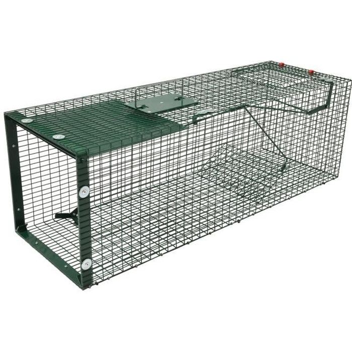 Moorland Piège de capture - 90 x 30 x 30 cm - Infaillible - Cage pour petits animaux : campagnol, rat, ecureuil - 1 entrée + Poignée