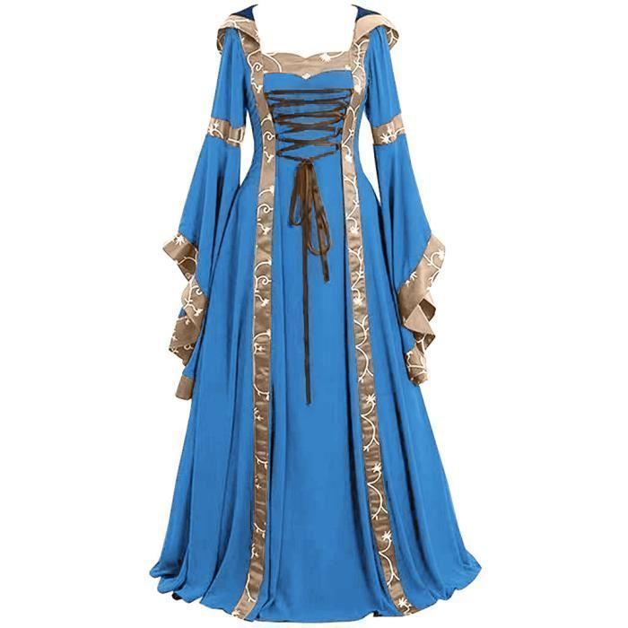 Robe médiévale bleue outlet