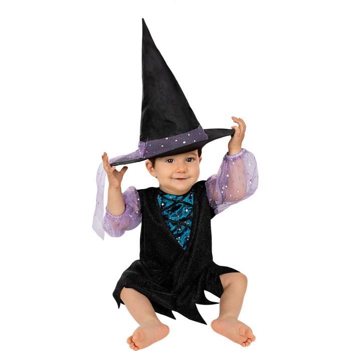 Déguisement petite sorcière bébé - Funidelia - Noir - Halloween & Horreur