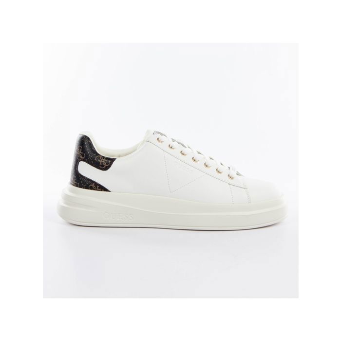 Guess Basket Guess Homme Elba Blanc Simili Cuir