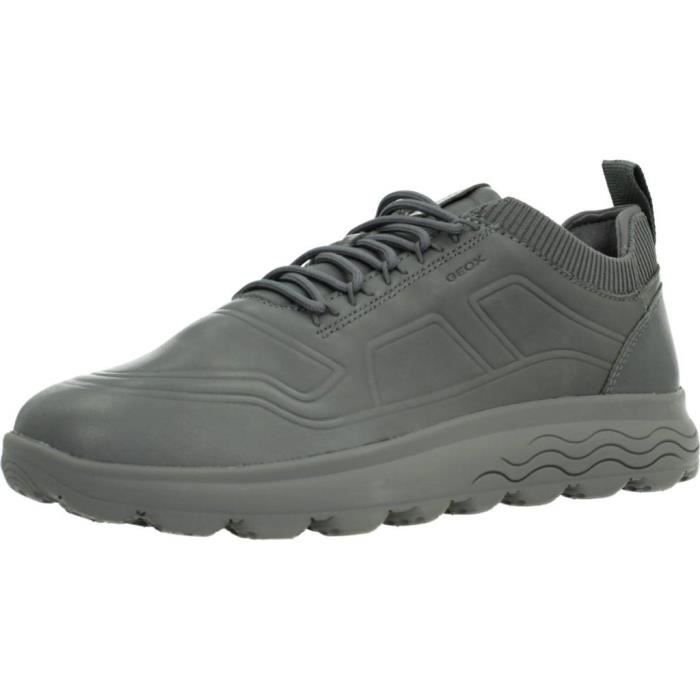 Geox Baskets Homme - GEOX U SPHERICA - Gris - Lacets - Textile