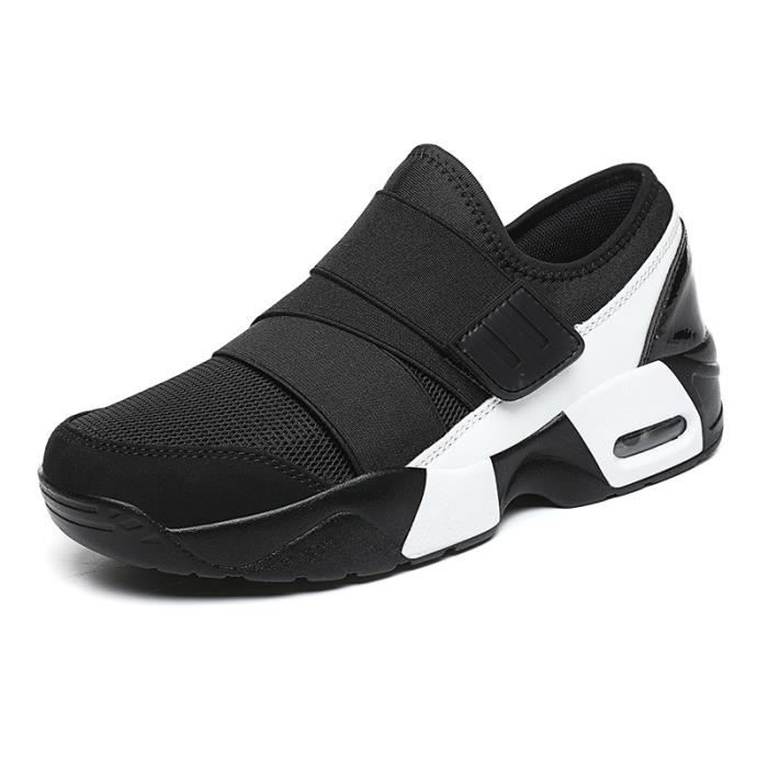 Basket Femme Chaussures Sport Feminine Respirante Noir Lacets Noir Cdiscount Chaussures