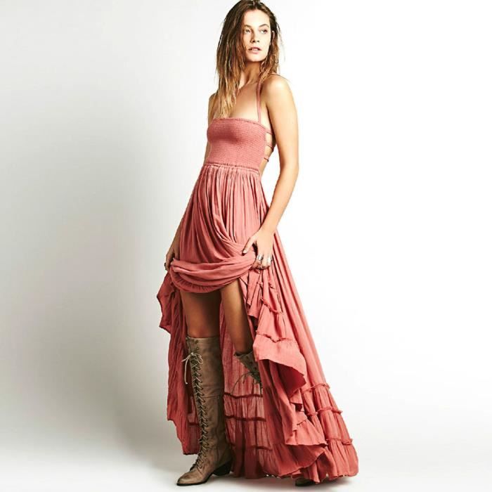 Cdiscount robe longue boheme discount