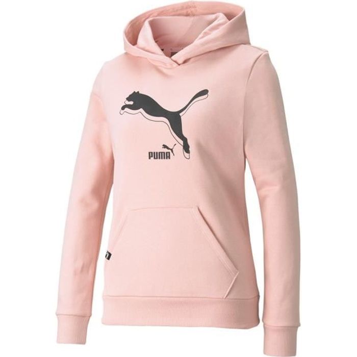 Sweat Rose capuche Femme Puma Power Logo Pink Cdiscount Pr t