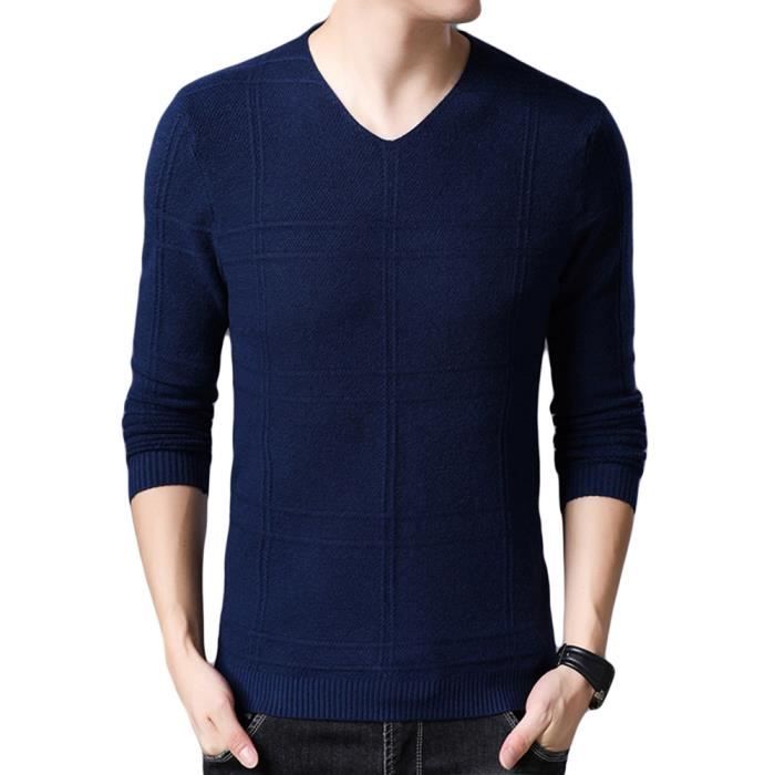 Pull Homme Hiver JIANROU - Léger, Doux Et Chaud | Col V Ou Roulé - Style Décontracté | Coton Et Polyester