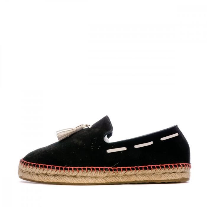 Espadrilles Homme Noires - CR7 Granada - Tige en Daim - Style Mocassin à Gland