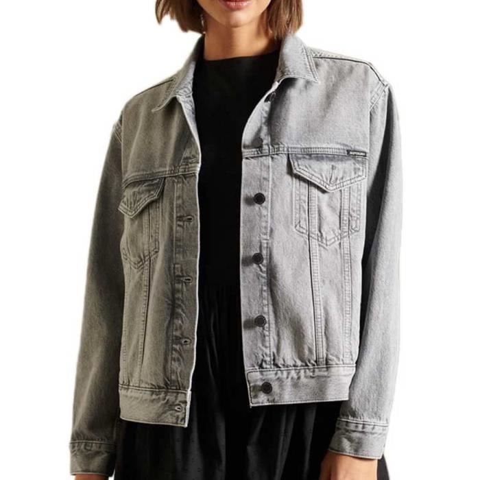 Veste en jean on sale superdry femme