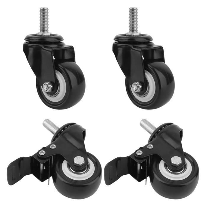 roulettes avec frein pour palettes Roulettes pour meubles Di Tout Per Tutti/® Lot de 4 roulettes pour chariot 50 mm 160 kg pour meubles roues pivotantes lourdes pour /établi