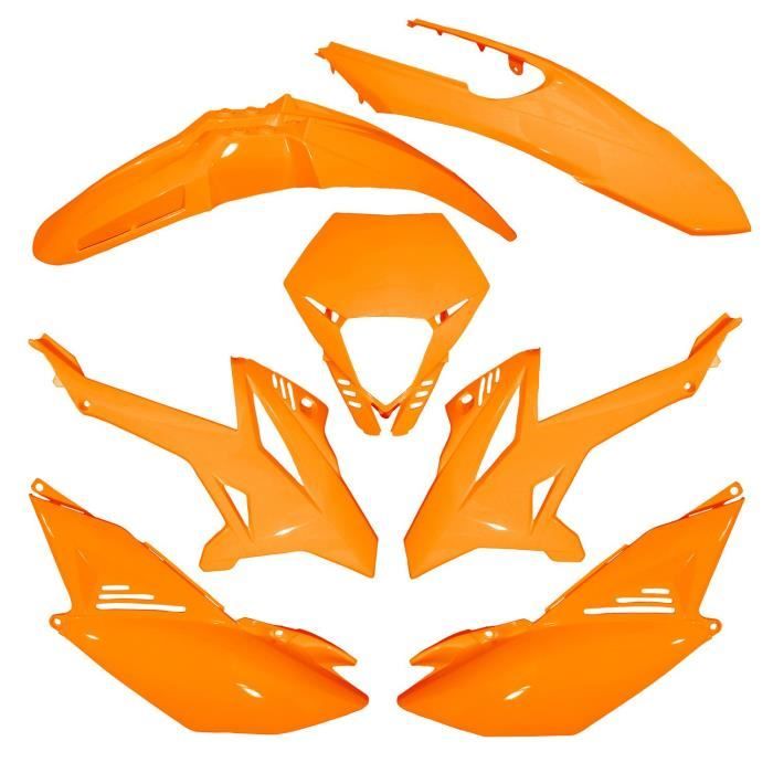 Kit carénage carrosserie orange pour moto Beta 50 RR 2012 à 2020 7 piece