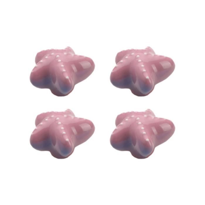Bouton De Meuble Céramique étoile De Mer Blanc – Diamètre 3.5 Cm – Loisirs Créatifs