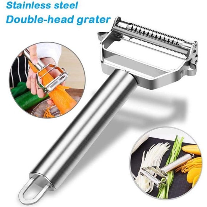 Éplucheur Légumes Avec Boîtier De Rangement - 3 Lames Interchangeables (dure, Douce, Julienne) - Lave-vaisselle Safe