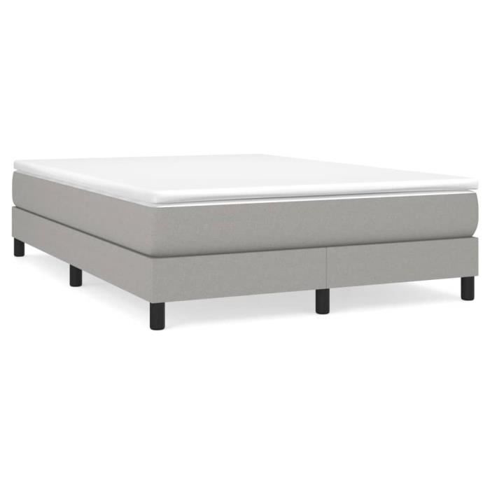 Sommier à ressorts de lit - SALUTUYA - BD48416 - Gris clair - Lattes de contreplaqué - 140x200 cm