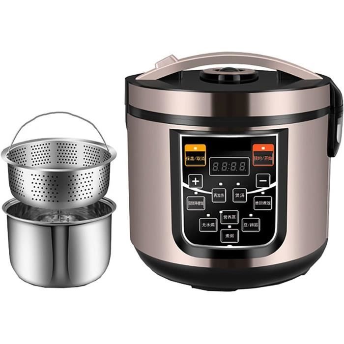 UPKOCH Marmite Cuiseur à Riz Inox Universelle 5L - Récipient Intérieur Remplacement Accessoire