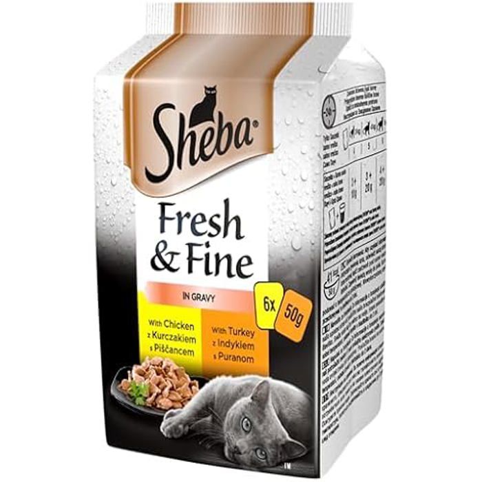 Comparer les prix de SHEBA Fresh&Fine Chicken, Turkey - de croquettes pour chat - 6 x 50 g