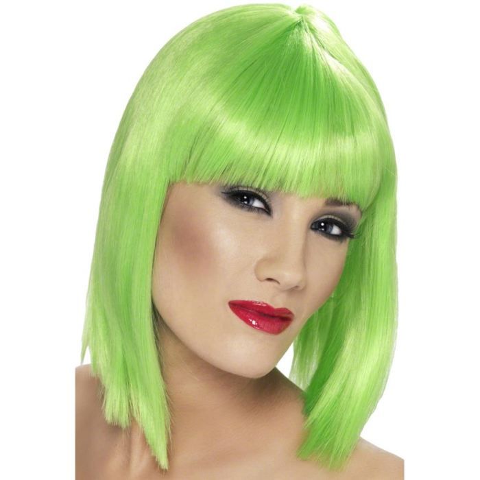 perruque femme verte