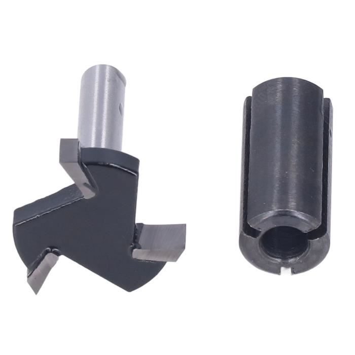 Fraise De Routeur Type T – 3 Lames, Diamètre 1 Pouce, Tige 6 Mm – Pour Surfacing, Travail Du Bois
