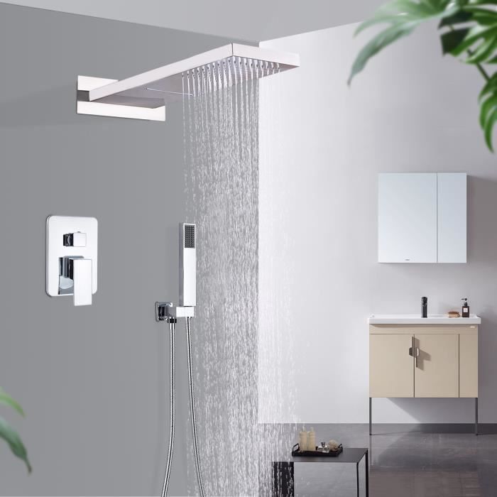 Colonne douche encastrable Douche Encastré avec 2 Fonctions Pommeau