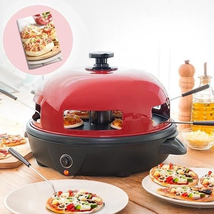 Four Pour Mini Pizzas Avec Livre De Recettes Presto 700w Rouge Noir Tsc Achat Vente Four A Pizza Cdiscount