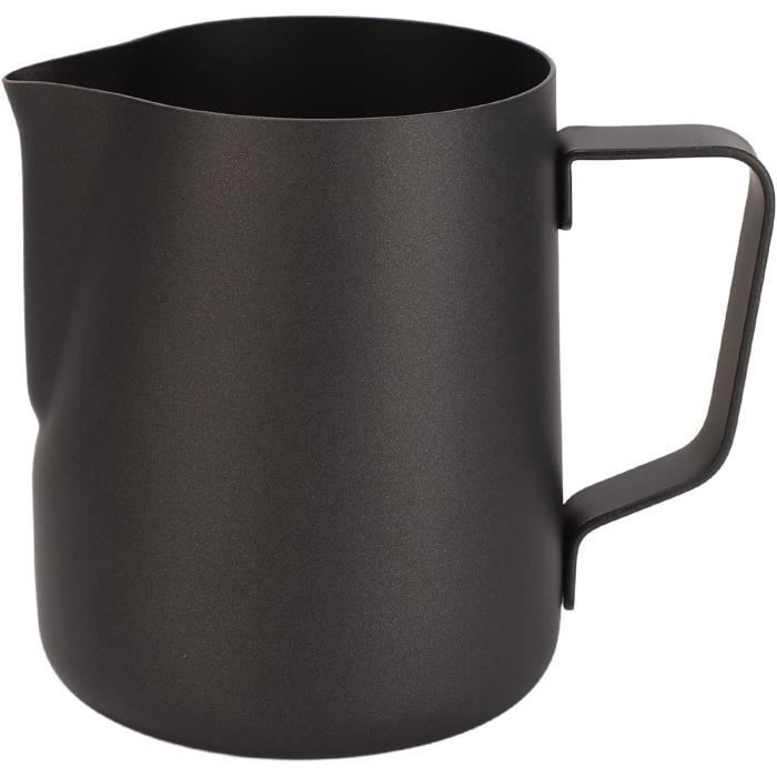 watchget Pichet à mousse de lait 600 ml – Pichet à vapeur en acier inoxydable pour cappuccino et latte, blanc