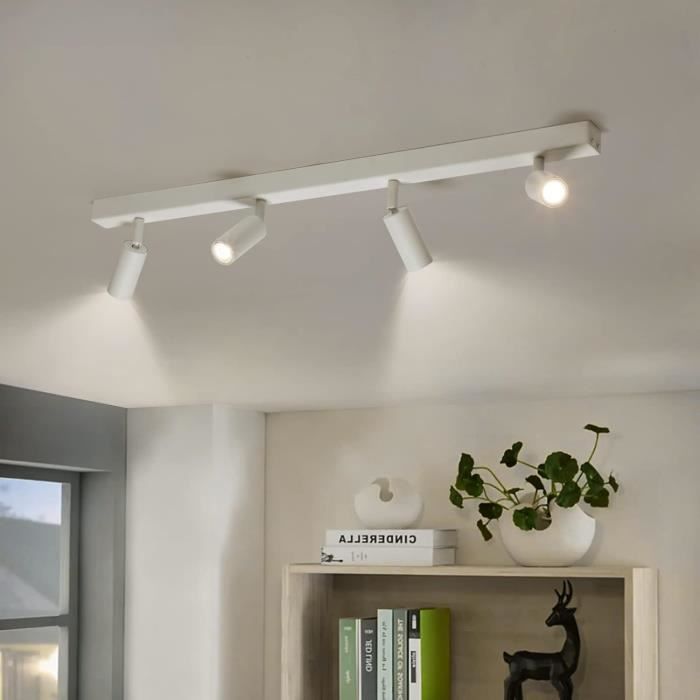 Kimjo Luminaire Spot Plafond Orientable, 4 Plafonnier Led Spot