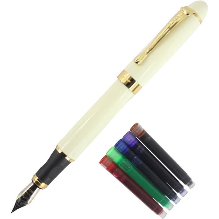 Lot De 6 Stylos Plume Jetables Noirs - Pointe Extra Fine 0.5mm - Pour Calligraphie, Bureau, École