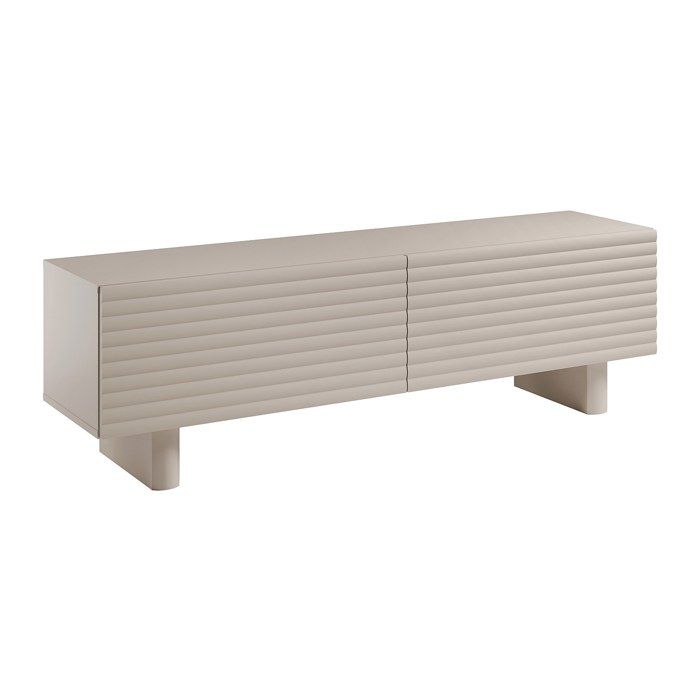 Meuble TV avec 2 portes en MDF - 150 cm - Beige - LUDIMA Meuble TV avec 2 portes en MDF - 150 cm - Beige - LUDIMA