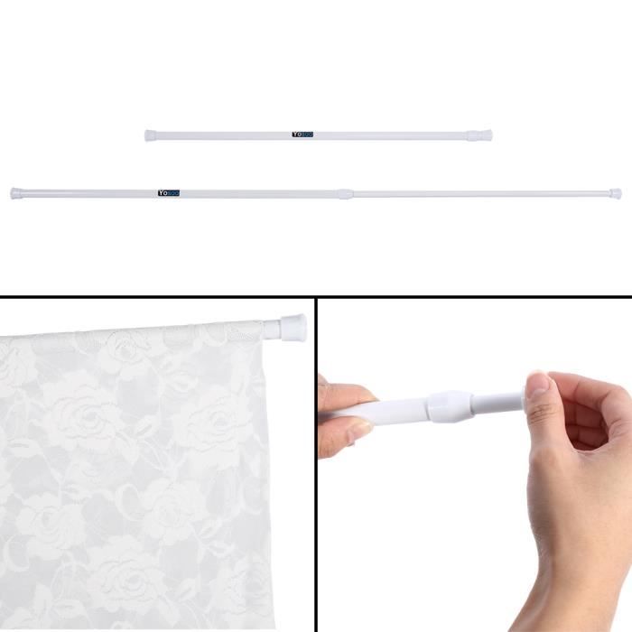 Tringle à Rideau Extensible sans Percage (30-90cm)｜Rideaux Deco