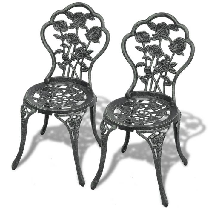 vidaXL Chaises de bistro lot de 2 - vue 2