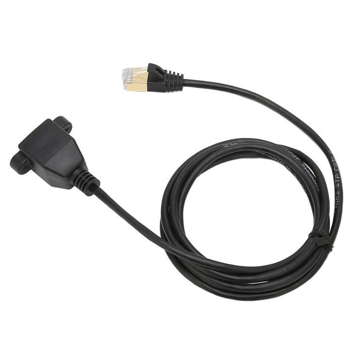 SinLoon Câble Ethernet RJ45 Cat8, 90 degrés mâle vers mâle, câble réseau haut débit Cat8, 40 Gbit/s 2000 MHz SFTP pour routeur, modem et serveur (gauche à droite