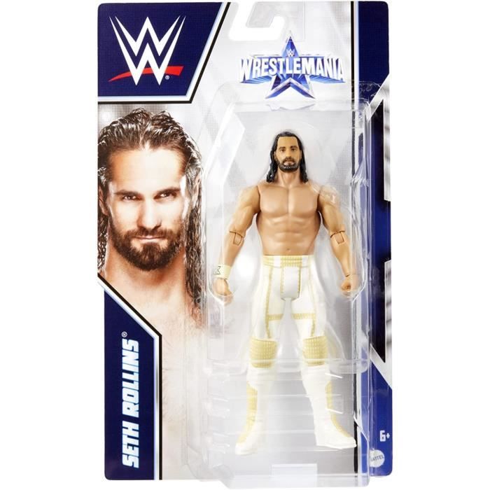 Figurine WWE - Seth Rollins - 10 points d'articulation - TrueFX - 15 cm