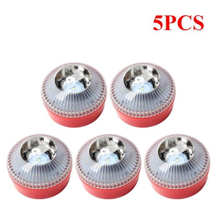 2 Feux De Détresse LED Magnétiques - Balises De Sécurité Routière Avec 3 Modes Clignotants Pour Urgence