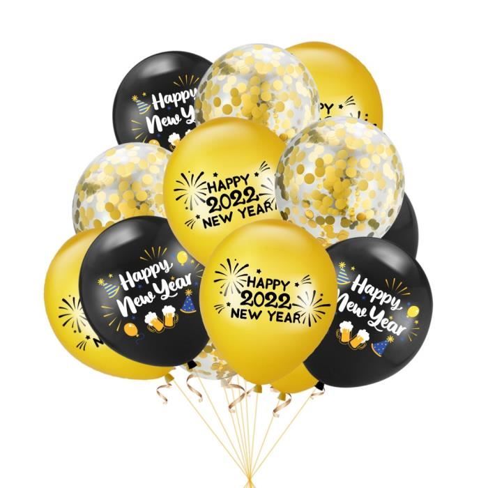 15pcs balloon G -Ballons à hélium dorés et argentés 2022, décor de