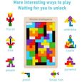 Puzzle Tetris en Bois - ZGEER - Tableaux et peintures - Enfant - 3 ans et plus-1