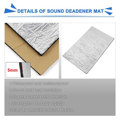 Produktbild von Sourcing Map 10mm 21,4sqft Auto Wärme Selbstklebend Schalldämpfer Isolierung Matte 200cm*100cm