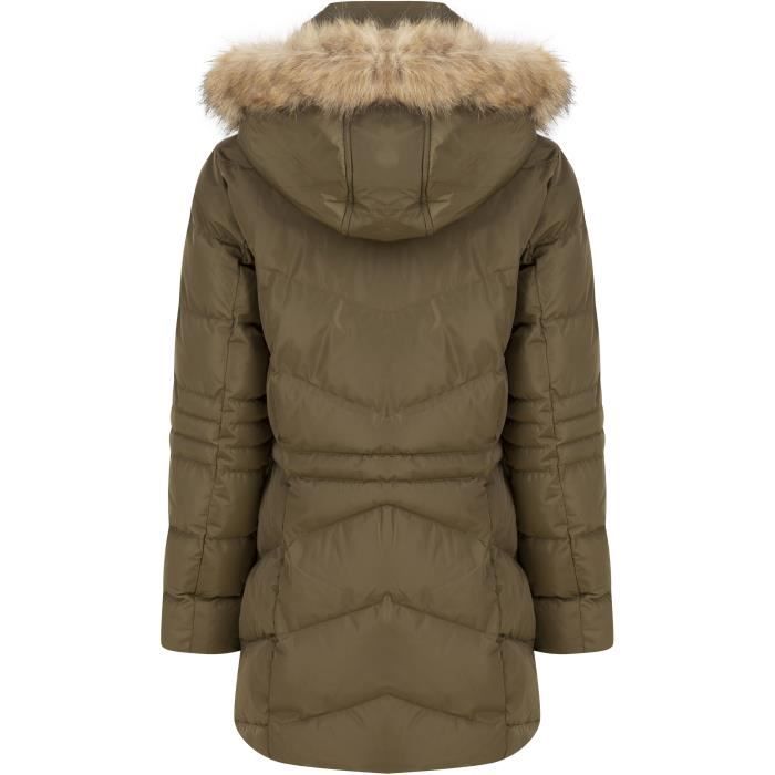 TOKYO LAUNDRY Doudoune Longue a Capuche Vert Kaki Femme Vert Kaki Cdiscount Pret a Porter