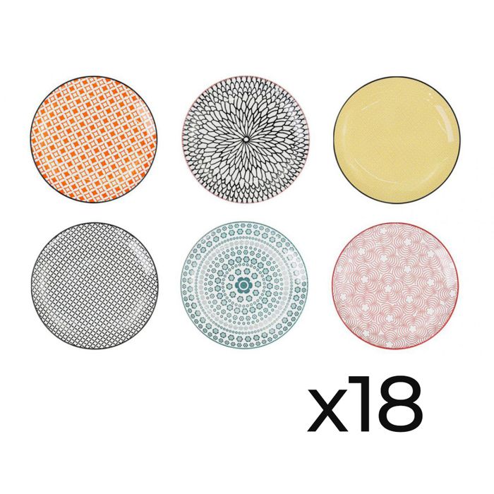 Lot De 12 Assiettes Creuses Mang Rondes, Plat à Soupe Pâtes Desserts En Porcelaine Blanc   Diametre 235 X Hauteur 4 Cm