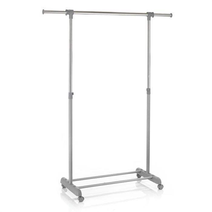 Portant à vêtements SALA en métal chromé et gris, penderie simple sur ...