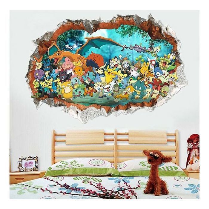 Stickers Muraux 3D Bonhomme De Neige - Décalcomanies Enfants Pour Salon - PVC - Neuf