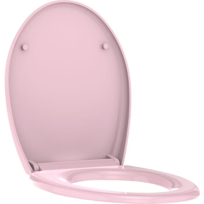 ALLIBERT BATH DESIGN Abattant WC a fermeture progressive et declipsable BOREO Rose Poudre
