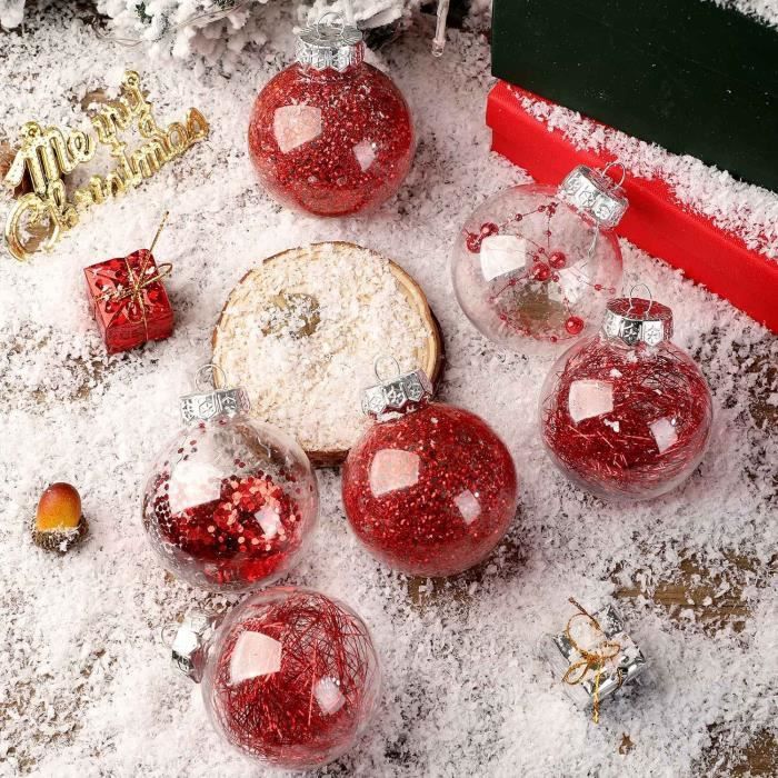 Lot De 24 Boules De Noël Incassables Multicolores - Diamètre 6 Cm - Décoration Sapin Intérieur/extérieur Vintage - 4