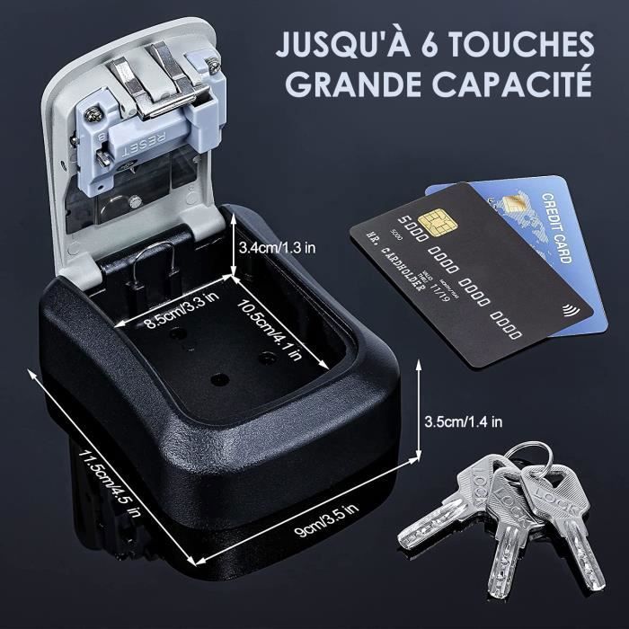 Boite à Clefs Haute sécurité de la police Safe Key Murale à 4 chiffres clés Coffre Combination Lock stocker les clés de | Leroy Merlin